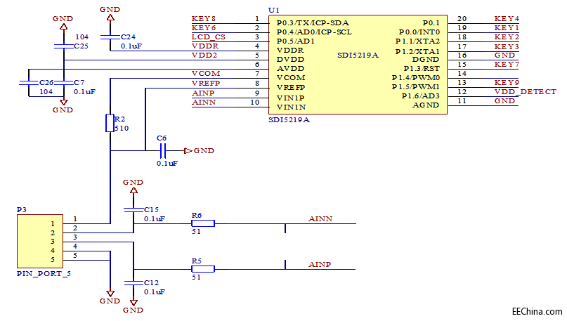 基于24位ADC(模数转换器)SDI5219的电子计价