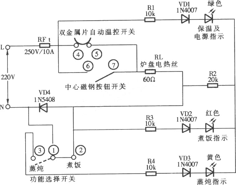 容声cfxb50-90da型多用电饭锅电路图