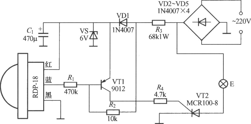 热释电红外感应自动灯电路(7)